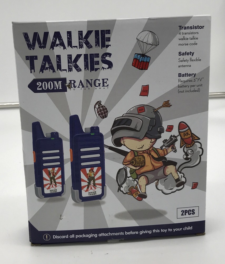 Walkies Talkies 200M Range | Transistor | Safety | Battery | 2PCS |