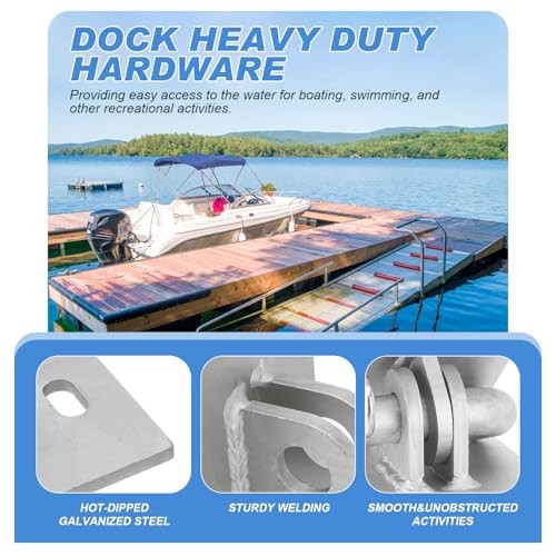 Floating Dock Hinges Kit, Pack of 2 Floating Dock Hinges Hardware, 2 PACK
