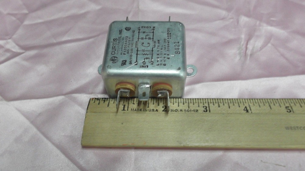 RFI POWER LINE FILTER CURTIS MODEL# F1200AA03