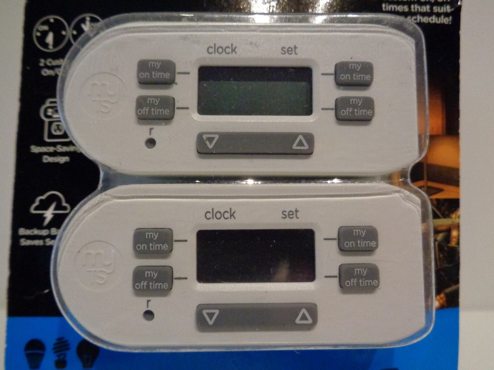 Jasco 26745 2 pack Multi Purpose Light Control Timer indoor digital