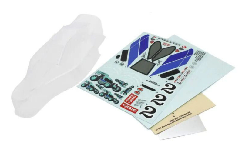 Kyosho OPTIMA MID BODY Shell *CLEAR* W/ Decals #OTB251