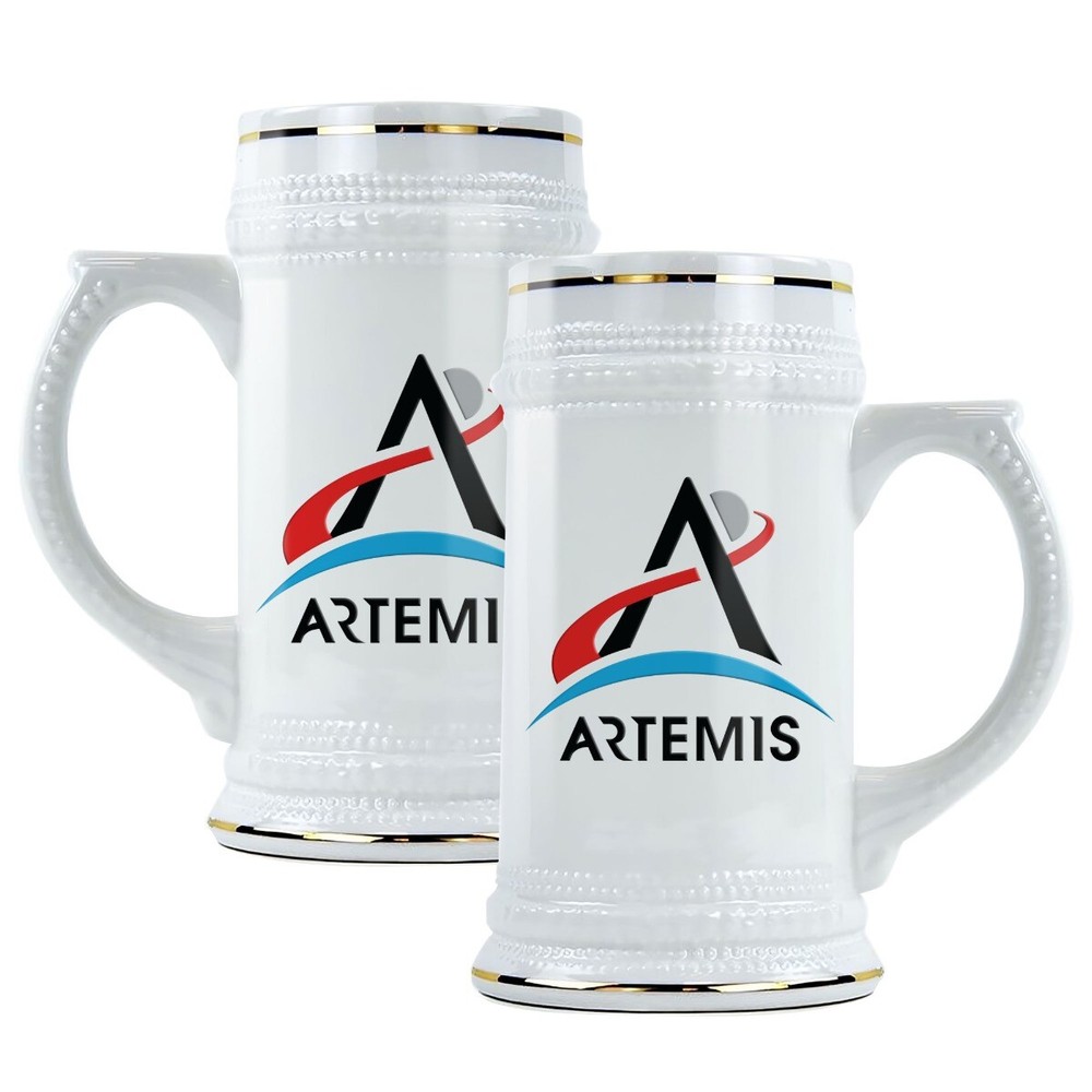 NASA Artemis Program Logo 22 oz Ceramic Beer Stein