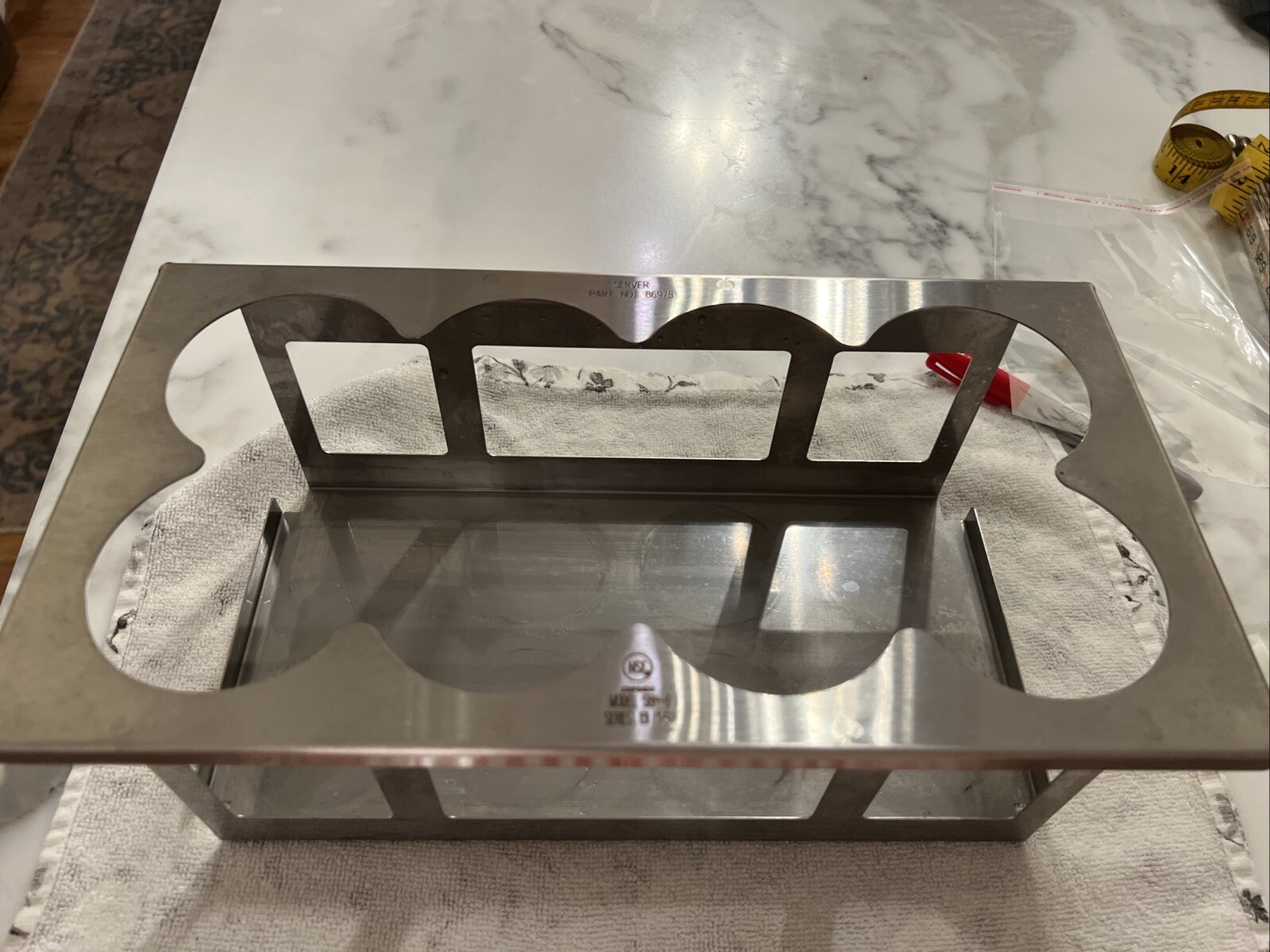 8 Squeeze Condiment Bottle Holder Stainless Model SBH 8  Part #86975 Restaurant