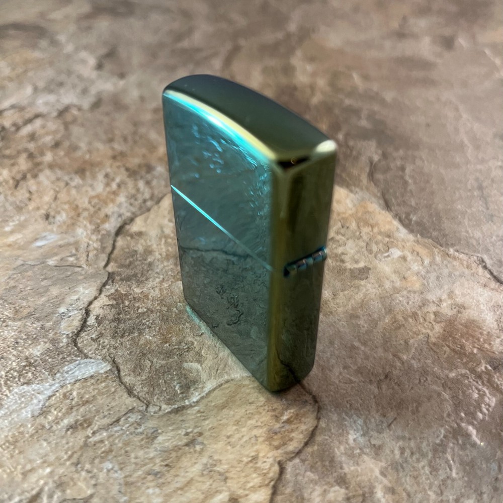 Genuine Zippo High Polish Teal windproof Lighter CASE ONLY No Insert/Box