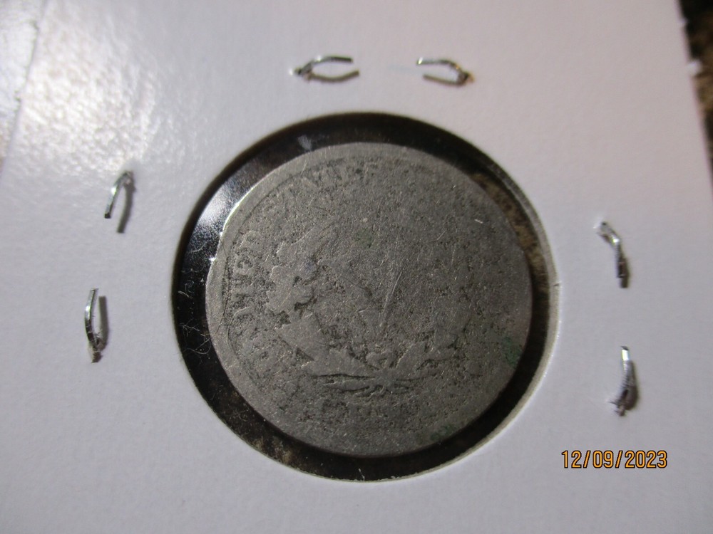 1891 V NICKEL CLIP PLANCHET GOOD CV