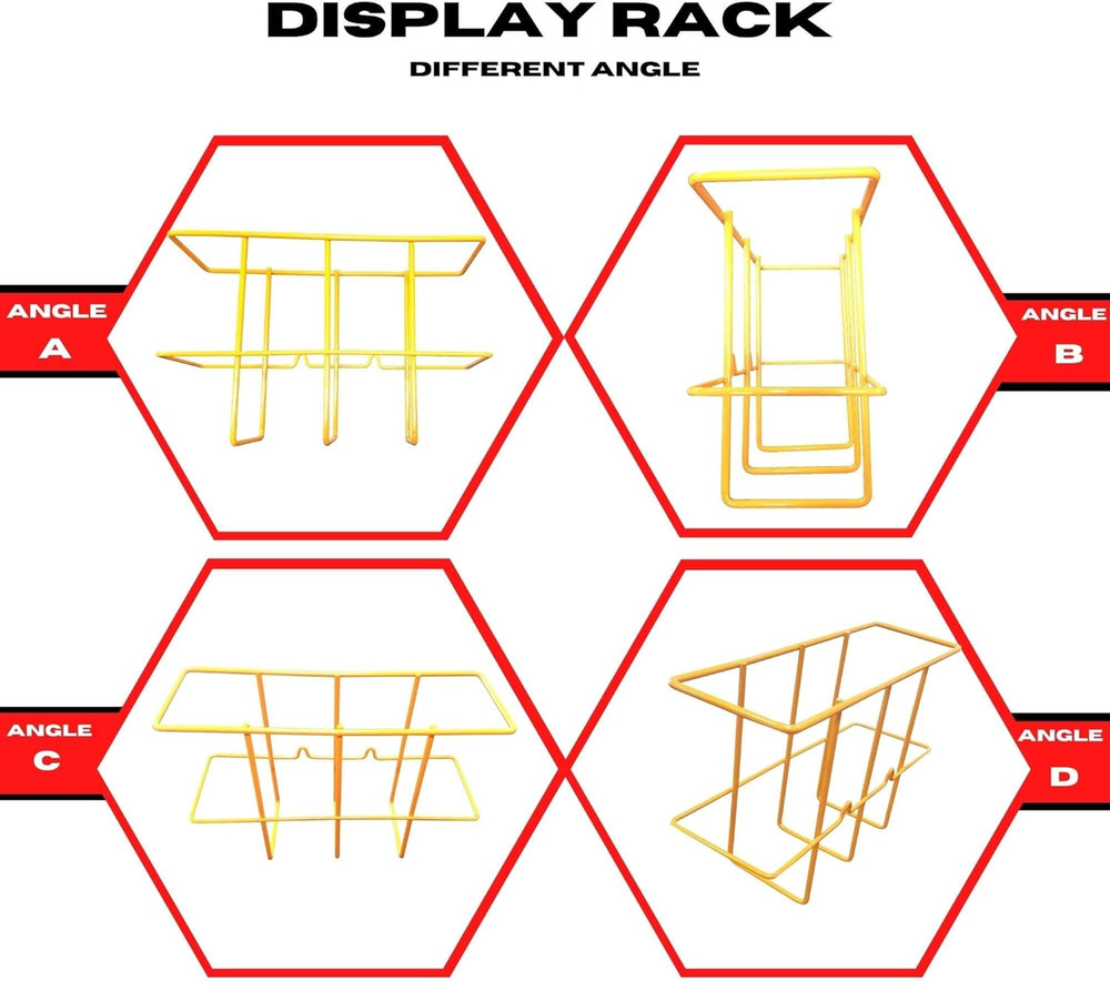 2 Pack Binder Display Rack, SDS/MSDS Wire Wall Mount Rack with Mounting Hardware