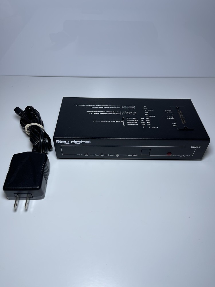 KeyDigital BB2x1 Switcher With Power Adapter