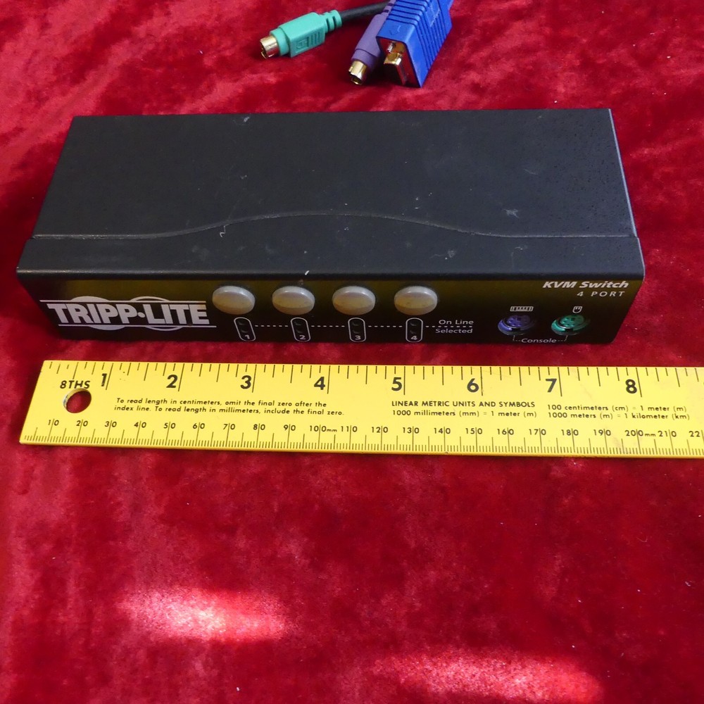 Tripp-Lite CS-84 KVM Switch 4 Port With 3 Cable Sets