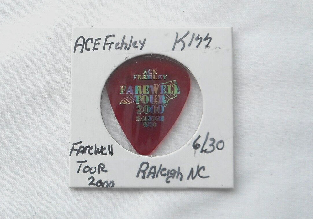 Kiss  Ace Frehley Guitar Pick Farewell Tour Raleigh North Carolina 6/30/2000