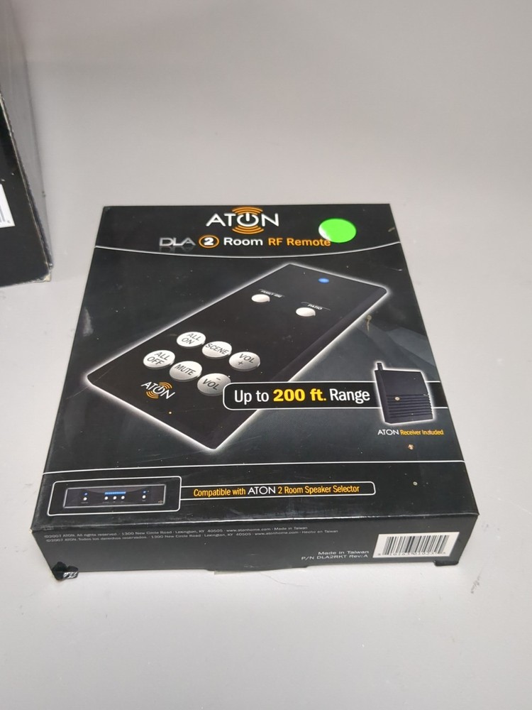 ATON DLA2 Multi-Zone 2-Room Speaker Selector RF Remote 200ft Open Box