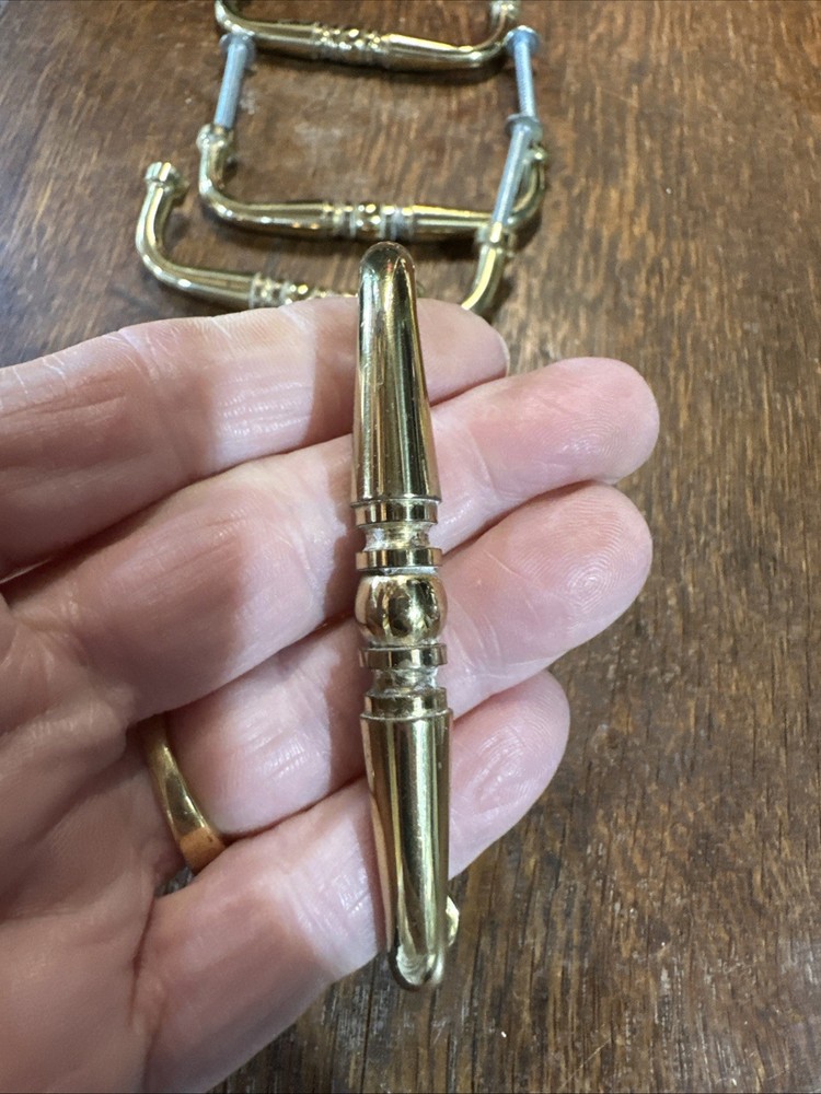 Brass bar style drawer pull 3 x 1" Solid/4