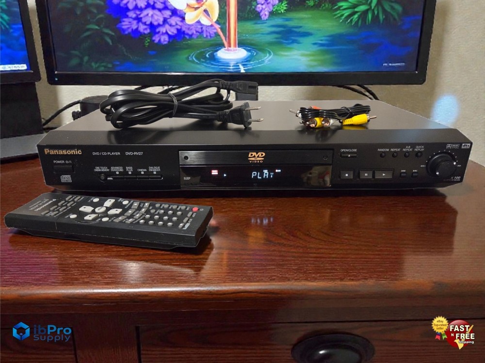 Panasonic DVD RV27 DVD CD Player Progressive Remote Cables Serviced A+