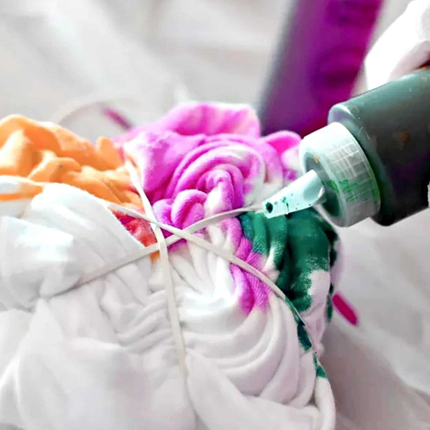 Tie Dye 8Oz Squeeze Bottles (6 Pack) with 2" Funnel - Precise Dispenser for A...