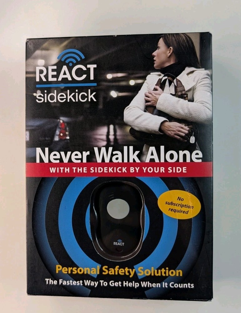 REACT Mobile Sidekick Personal Safety Device No Subscription Required Open Box