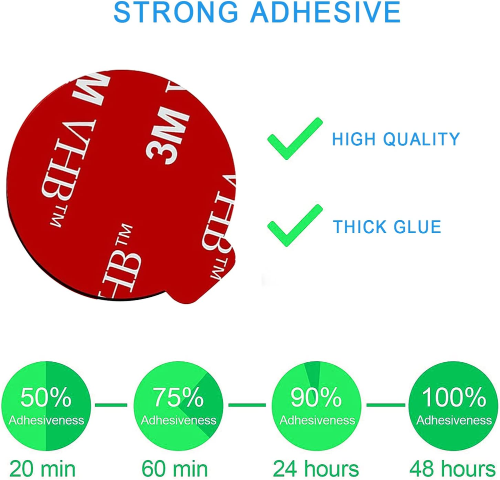 12 Pack 3M Sticky Adhesive Replacement Compatible with Socket Mount Base