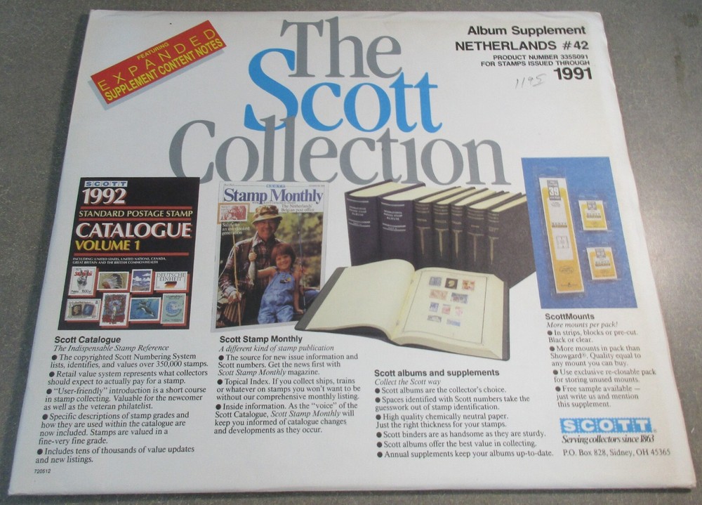 "THE SCOTT COLLECTION" NETHERLANDS #41 1990 ALBUM SUPPLEMENT W/FREE SHIPPING!!