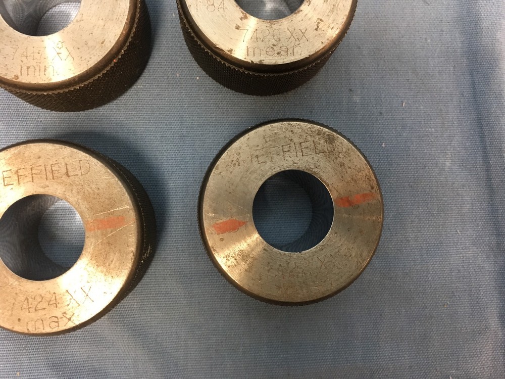7 Various Sheffield Master Setting Rings For Air Spindle