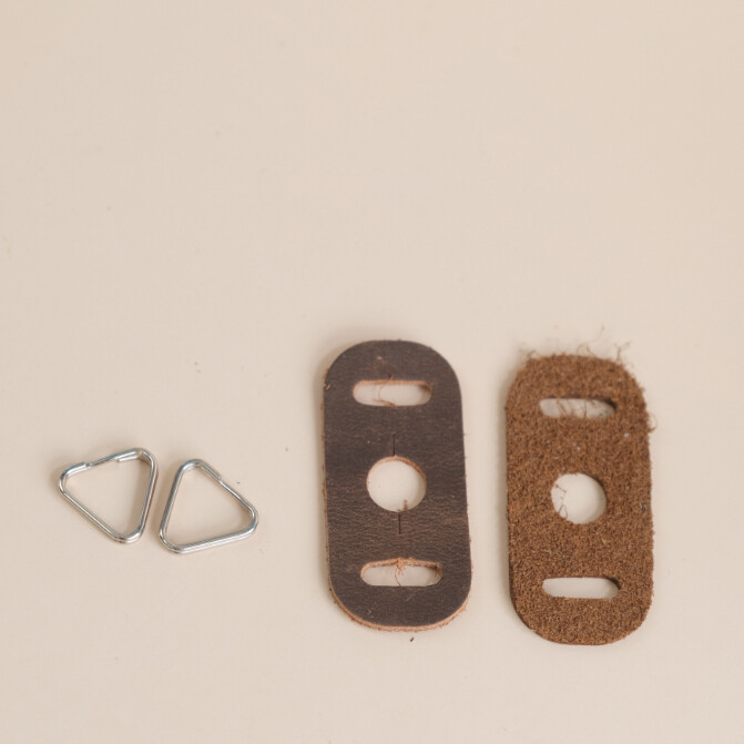 Handmade Cowhide Protector Cover Pad Lug Camera Straps Triangle Split Ring Hook