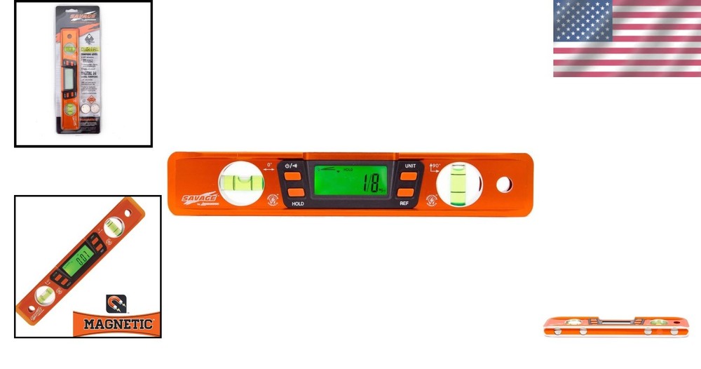 Savage 9-Inch Digital Level - Accurate Automatic Operation & Easy Readability