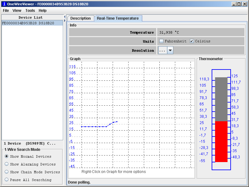 Digital serial port RS232 thermometer for linux win pc 2m