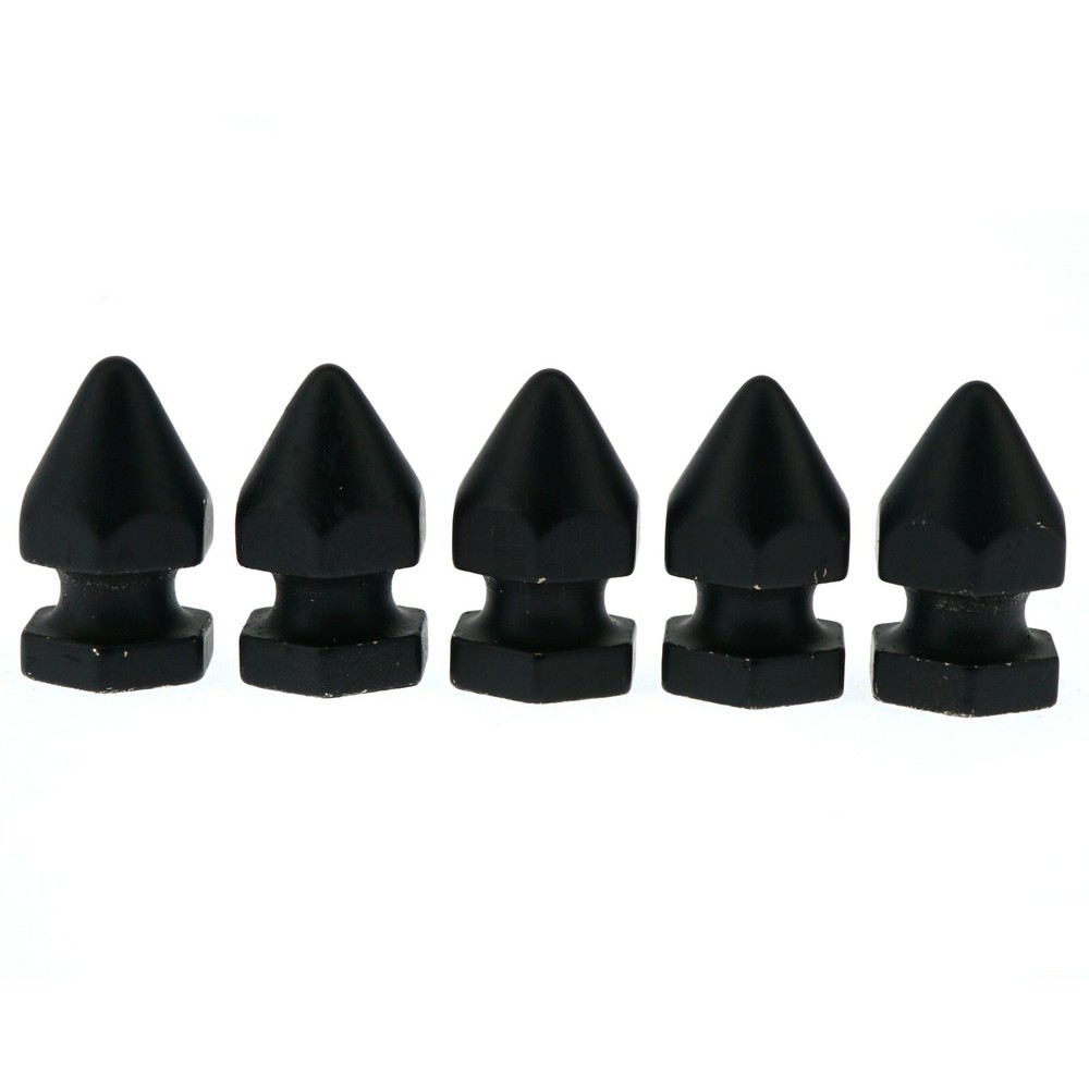Black Hex Tree Spike 8x14mm, Threaded M3-0.5mm, 5 Pack