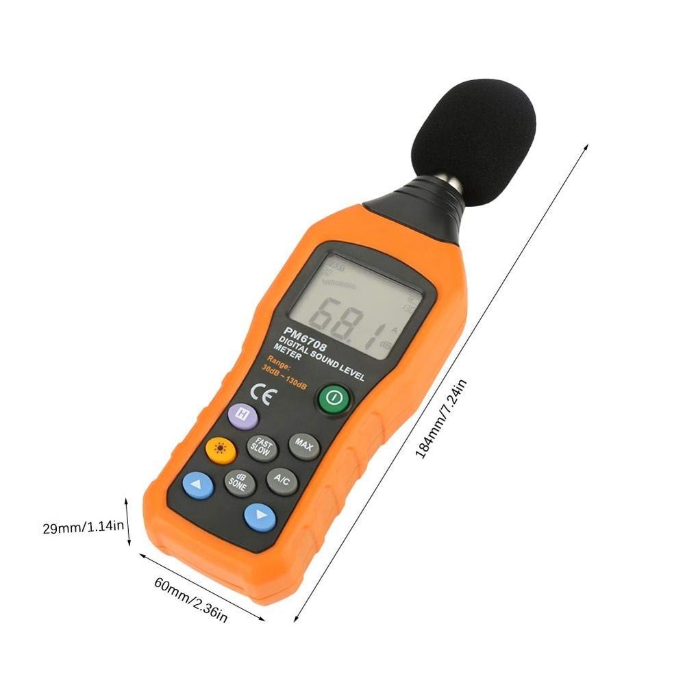 Decibel Meter Sound Level Reader, MS6708 Portable Digital LCD Noise Level...