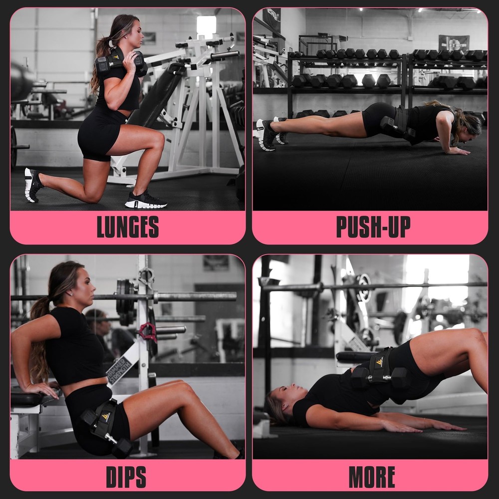 FITFABFLEX Exercise Hip Thrust Belt for Weights, Glute Workout Equipment, Adj...