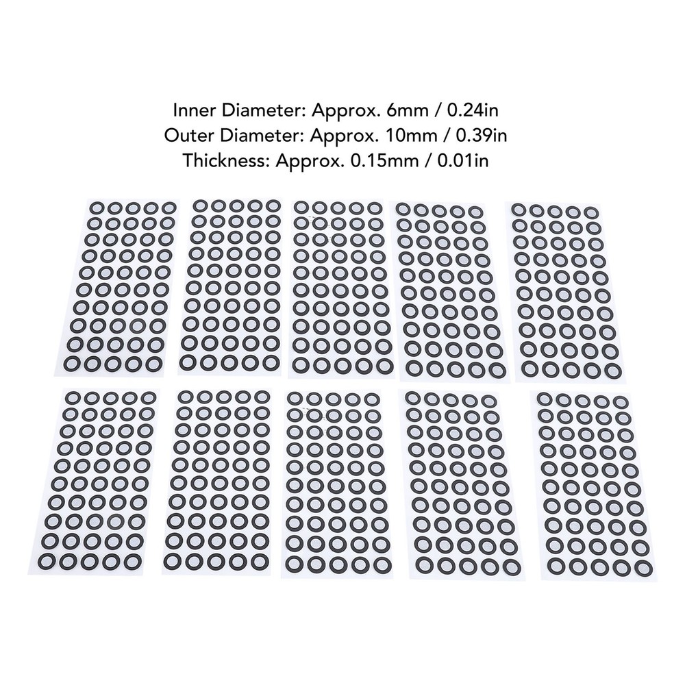 500 Pcs 3D Scanning Marker 6mm ID 10mm OD Reference Point Diffuse Reflection