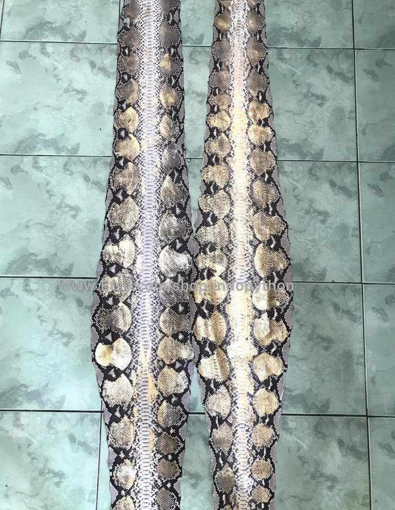 Genuine Python Leather, Natural Python leather, Hide Snake Skin, Gold SnakeSkin