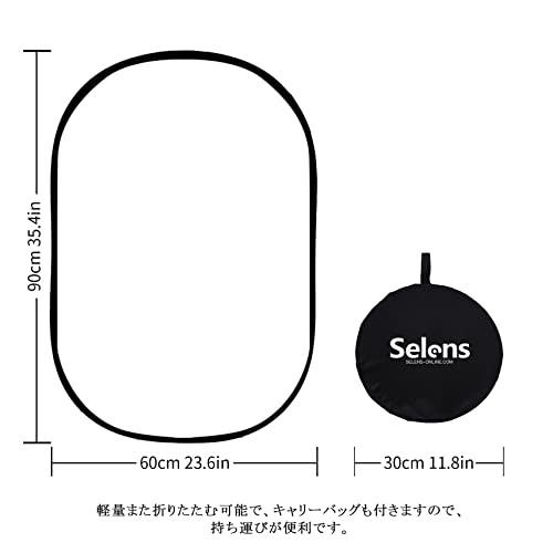 Selens Soft Diffuser Lighting Reflector 60x90cm for Photo Studios, Foldable, wit
