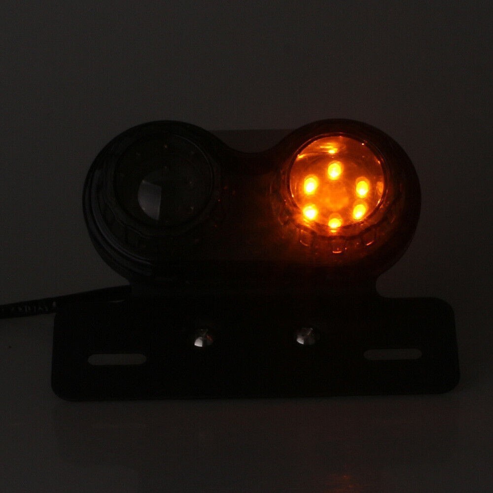 Universal Smoke Trinity Integrated Tail Light with License Plate Light