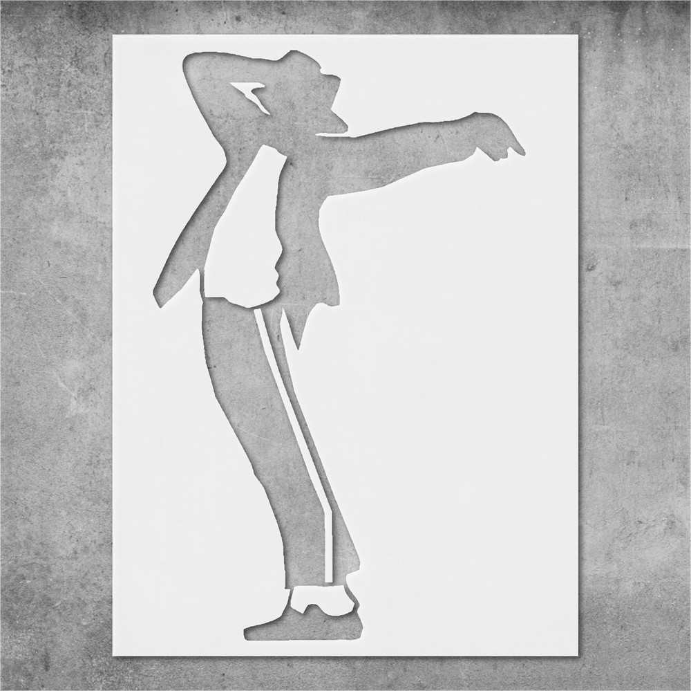 Michael Jackson Stencil Template Reusable for Wall Art, DIY Crafts, Fabric Paint