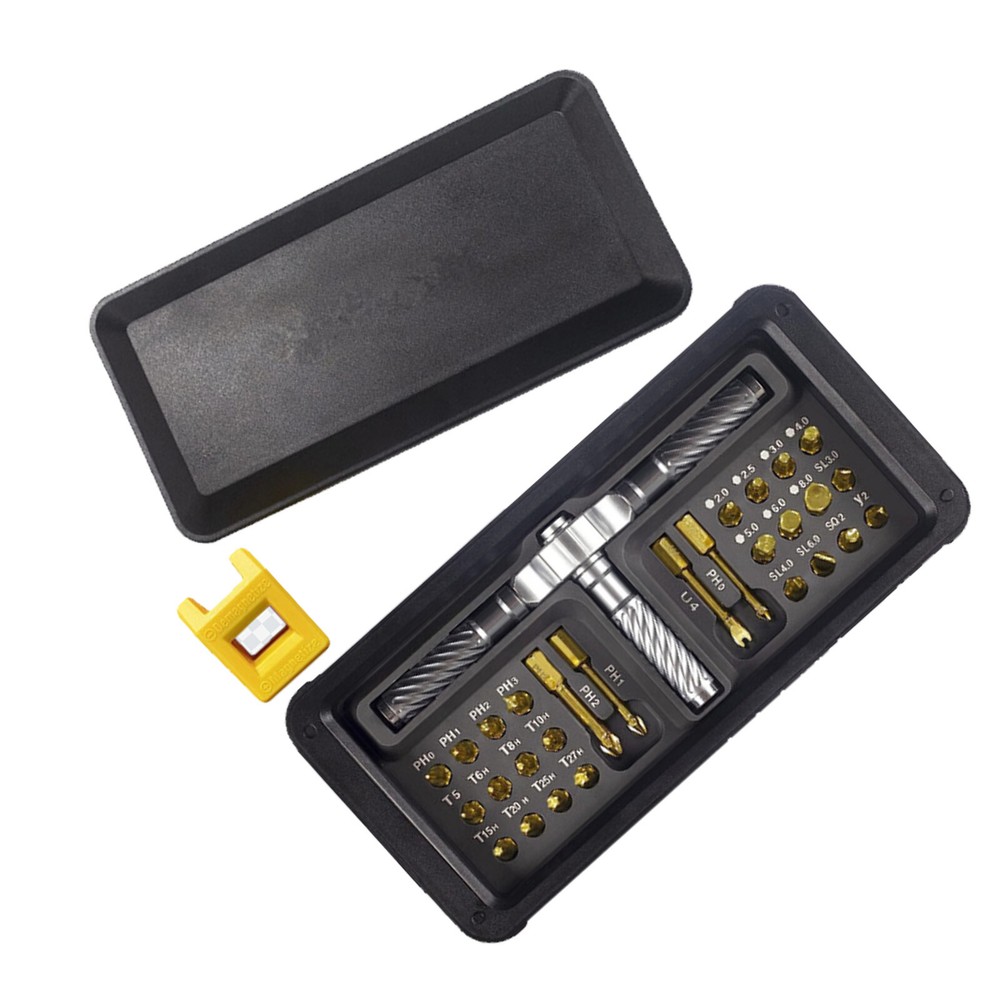 30 in 1 T-Type Multi-Purpose Ratchet Screwdriver Bits Set DIY Toolbox