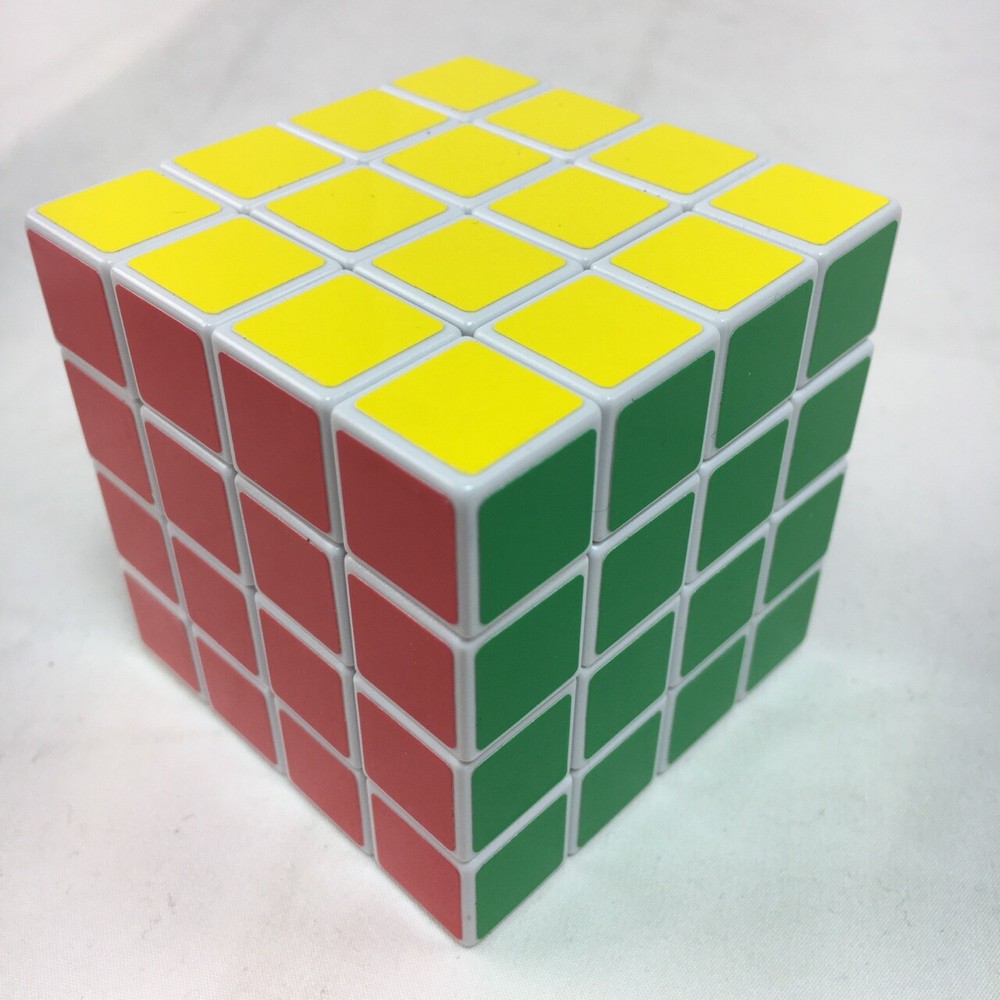 Eastsheen 4x4x4 Brain Teaser Cube Multi-Color Puzzle White Plastic