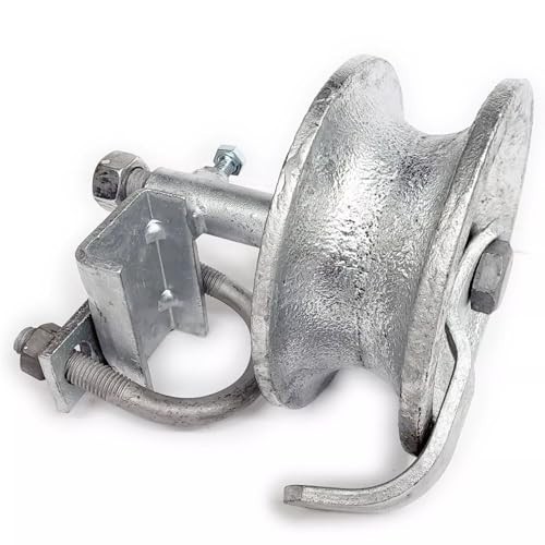 Galvanized Steel Sliding Gate Rollers & Track Hardware for 2" Gate Frame - 1 Pac