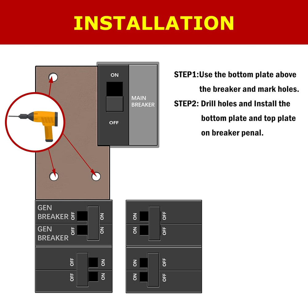 Generator Interlock Kit Compatible with General Electric Vertical Main 150 or 20