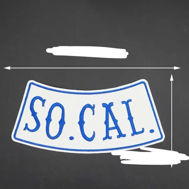 (So. Cal.) Bottom Rocker Iron On Embroidered Patch