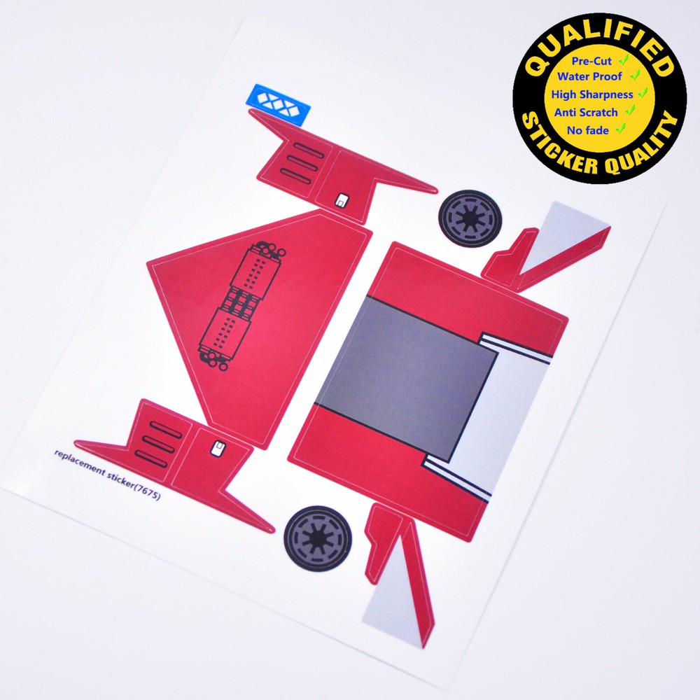 Replacement sticker for set 7675 Precut sticker