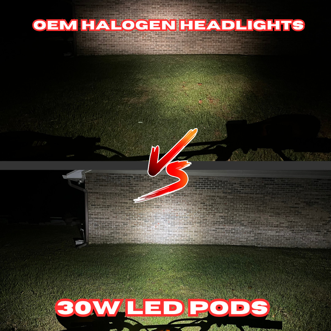 Honda 400ex Headlight ASSEMBLY: Aftermarket Pod light Headlight Assembly