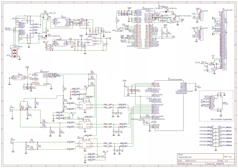 NanoVNA-H4 Antenna Analyzer 10KHz -1.5GHz 4.3 Version Vector Network Analyzer
