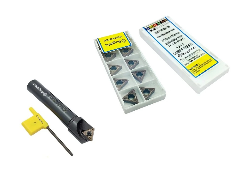 Indexable 60° Chamfer Tool 120mm with 10 Spare Carbide Inserts