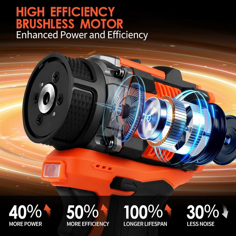 Brushless Small Sander with 36PCS Sandpapers, 2 Variable Speed Cordless Sande...