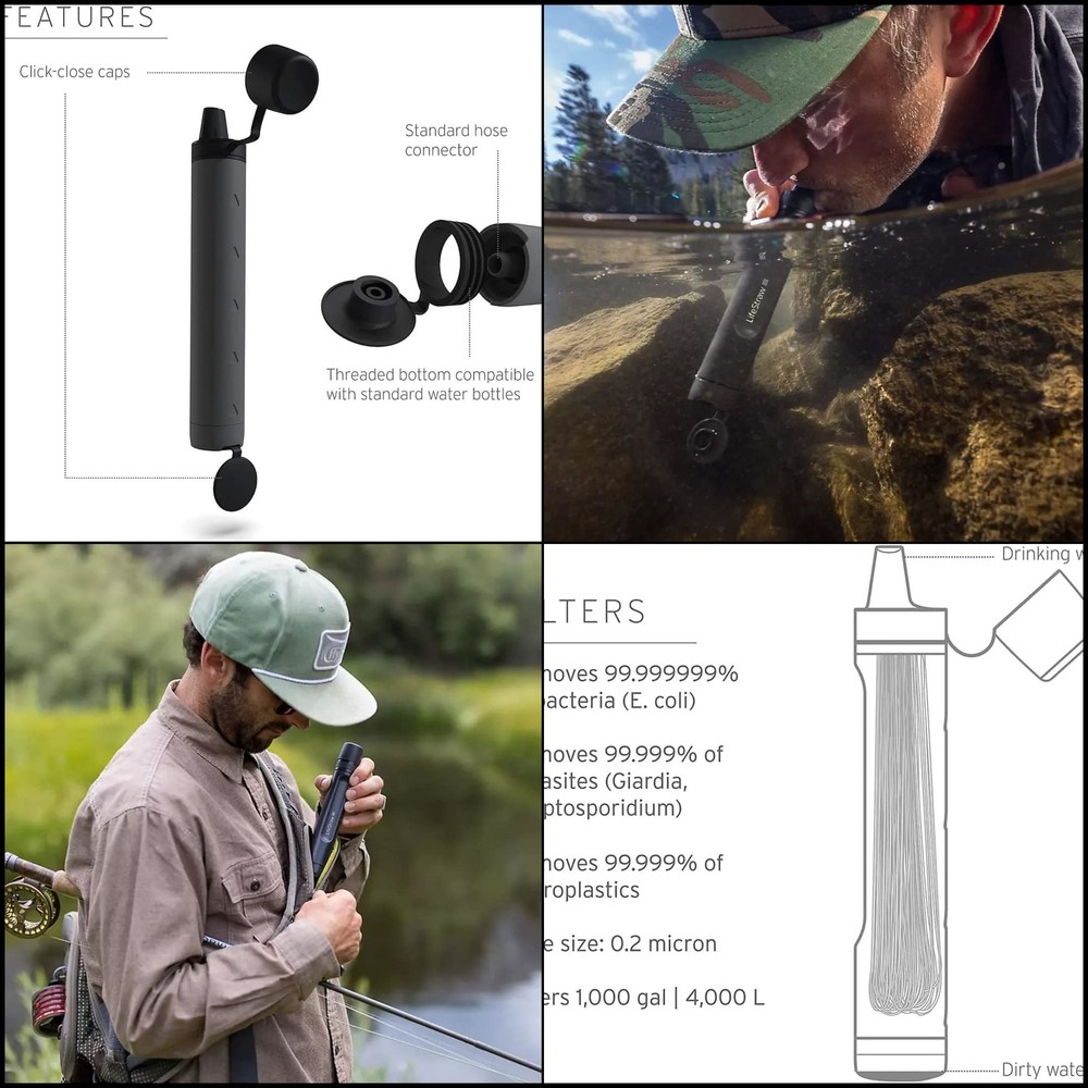 Peak Water Filter Series Personal Gravity System Straw Filtration Microfilter