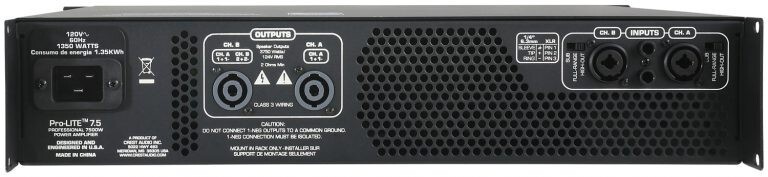 Crest Audio Pro-LITE 7.5 Ultra-Efficient Professional Power Class D Amplifier
