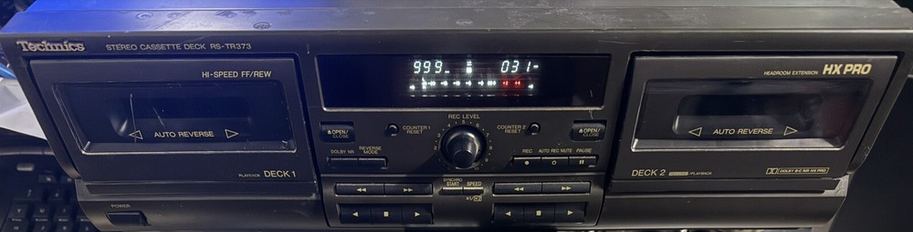 Technics RS-TR373 Double Auto-Reverse Stereo Cassette Deck HX PRO - Deck 1 Works