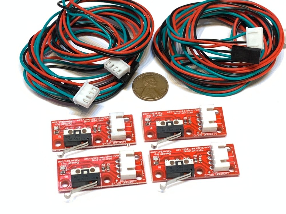 4 Pieces Endstop 3d printer flashforge cnc RAMPS 1.4 Micro Limit Switch Lever A6