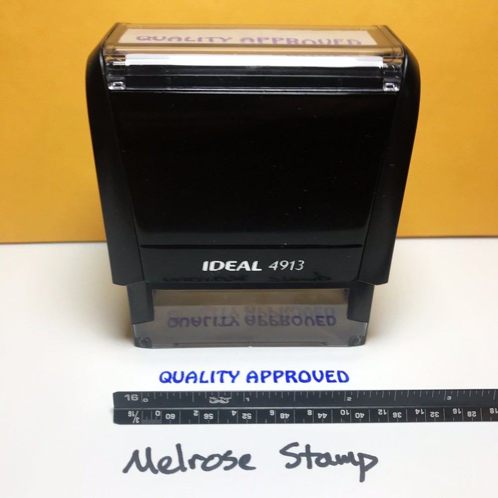Quality Approved Rubber Stamp Blue Ink Self Inking Ideal 4913