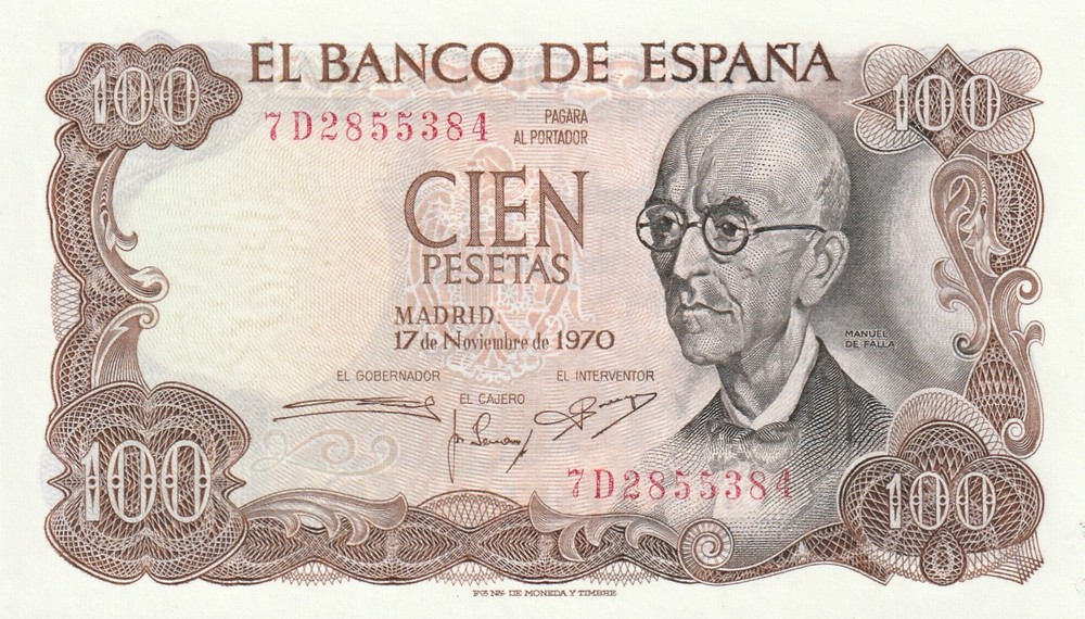 Spain 1970 100 Pesetas Uncirculated Banknote Pick 152a Bargain Bin