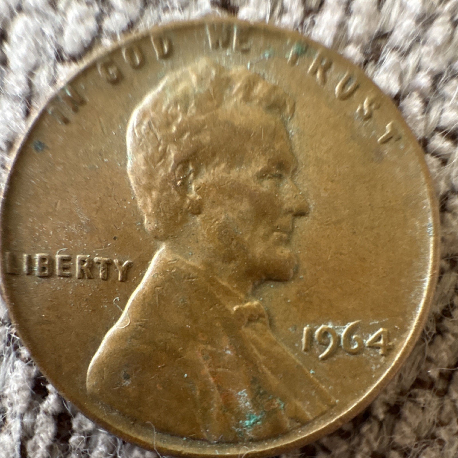 Lincoln Memorial 1964 Small Cent Bronze Circulated US Coin
