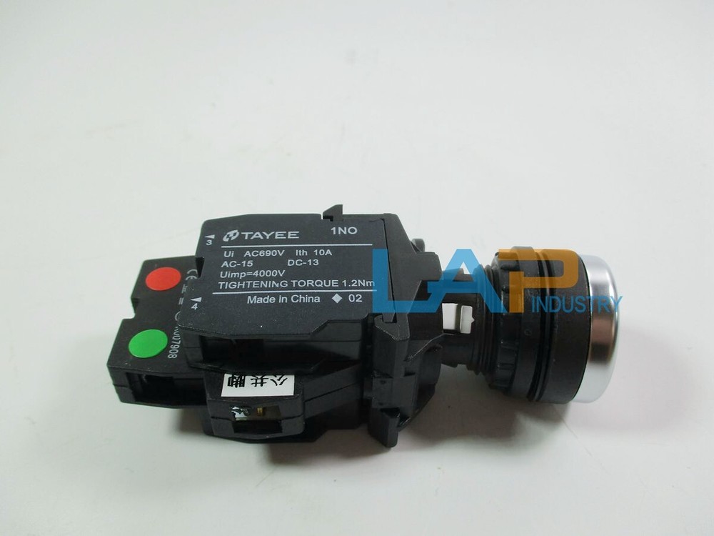 1Pcs New Two-Color Light Button Switch LA42PD2-11 DC24V